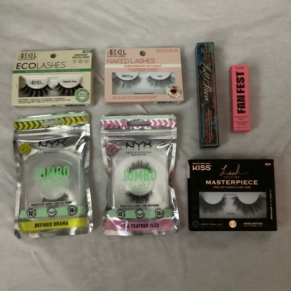Bundle of 7 Brand New Lash Products - 5 Pairs of False Lashes and 2 Mascaras